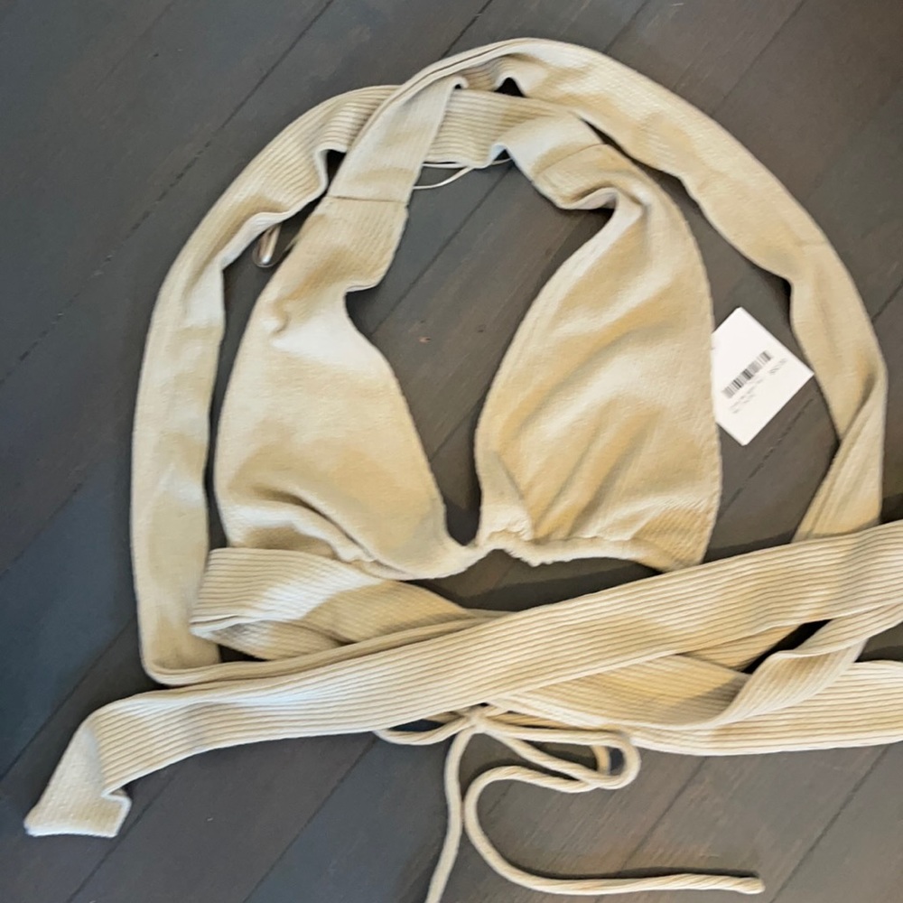 Cross Me Again top in Taupe M/L
